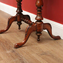 Load image into Gallery viewer, x SOLD Antique English Mahogany Sewing Table, Lamp or Side Table, Sliding Drawer Table B10972