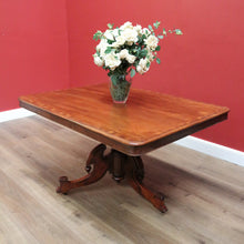 Load image into Gallery viewer, x SOLD Antique English Victorian Mahogany Supper Dining Table on Single Pedestal Tri Leg Base B10713