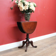 Load image into Gallery viewer, x SOLD Antique English Lamp Table, Twist Top Drop Leaf or Drop Side Sofa Hall Table. B11287