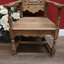 Load image into Gallery viewer, x SOLD Pair Antique French Oak Armchairs, Arm Chairs, Hall Chairs Dining Table Carvers B11199