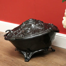 Load image into Gallery viewer, Antique French Cast Iron Coal Scuttle, Magazine Rack or Holder, Kindling Box B10736