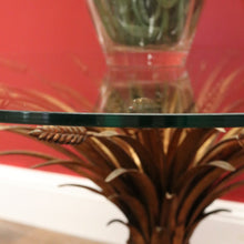 Load image into Gallery viewer, x SOLD Vintage Coco Chanel, Sheath of Wheat Glass Top Table, Coffee Table, Lamp Table B10578