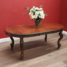 Load image into Gallery viewer, x SOLD Antique English Walnut 2 Leaf Extension Kitchen Dining Table - Telescopic Winder B11067
