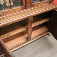 Load image into Gallery viewer, x SOLD Antique French China Cabinet, French Oak and Glass Display Cabinet Bookcase B10295