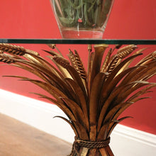 Load image into Gallery viewer, x SOLD Vintage Coco Chanel, Sheath of Wheat Glass Top Table, Coffee Table, Lamp Table B10578