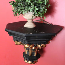 Load image into Gallery viewer, x SOLD Antique French Church Wall Sconce, Black and Gilt Wall Bracket, Statue Holder #3 B10464