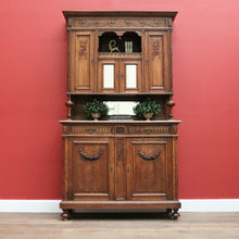 Load image into Gallery viewer, x SOLD - Antique French Sideboard, 2 Height China Cabinet Bookcases Oak Buffet, Cabinet B10542