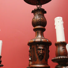 Load image into Gallery viewer, X SOLD Antique French Walnut Six Branch Chandelier, Light Ceiling Light, Pendant Light B10751