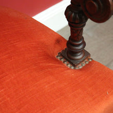 Load image into Gallery viewer, x SOLD Antique English Walnut Arm Chair, Office Chair, Desk or Hall Chair Velvet Fabric. B9714