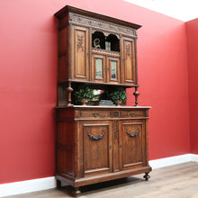 Load image into Gallery viewer, x SOLD - Antique French Sideboard, 2 Height China Cabinet Bookcases Oak Buffet, Cabinet B10542