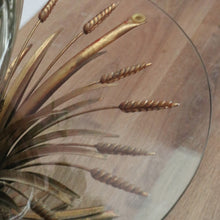 Load image into Gallery viewer, x SOLD Vintage Coco Chanel, Sheath of Wheat Glass Top Table, Coffee Table, Lamp Table B10578