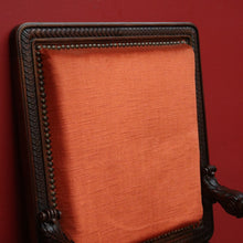 Load image into Gallery viewer, x SOLD Antique English Walnut Arm Chair, Office Chair, Desk or Hall Chair Velvet Fabric. B9714