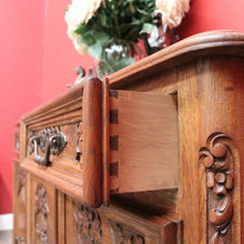 Load image into Gallery viewer, x SOLD Antique French Oak Sideboard, French 3 Door 3 Drawer Sideboard Cabinet Cupboard B10318