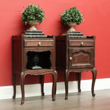 Load image into Gallery viewer, x SOLD A Set of Vintage French Oak Bedside Cabinets, Bedside Tables Lamp Side Tables B10563
