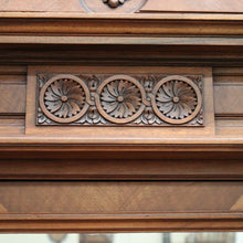 Load image into Gallery viewer, x SOLD Antique French Walnut and Bevelled Glass Door Bookcase Display China Cabinet. B10339