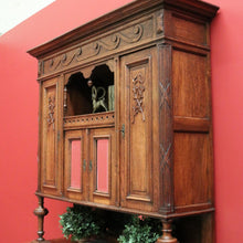 Load image into Gallery viewer, x SOLD - Antique French Sideboard, 2 Height China Cabinet Bookcases Oak Buffet, Cabinet B10542