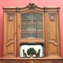 Load image into Gallery viewer, x SOLD Antique Walnut Bookcase, French China Cabinet 2 Height Sideboard Buffet Cabinet B10456