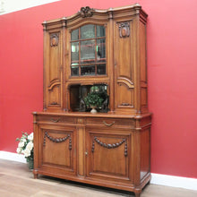 Load image into Gallery viewer, x SOLD Antique Walnut Bookcase, French China Cabinet 2 Height Sideboard Buffet Cabinet B10456