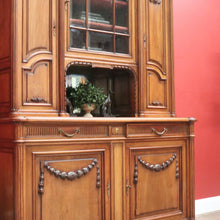 Load image into Gallery viewer, x SOLD Antique Walnut Bookcase, French China Cabinet 2 Height Sideboard Buffet Cabinet B10456