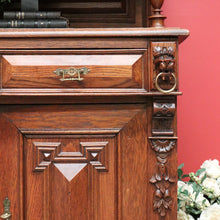 Load image into Gallery viewer, x SOLD Pair of Antique French Oak 2 Height Cabinets, Bookcases, Sideboards Etched Glass B10508
