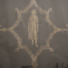 Load image into Gallery viewer, x SOLD Exquisite Gilt Framed Rubbing of Monumental Brasses, Nicholas De Aumberdene. B9586