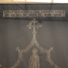 Load image into Gallery viewer, x SOLD Exquisite Gilt Framed Rubbing of Monumental Brasses, Nicholas De Aumberdene. B9586
