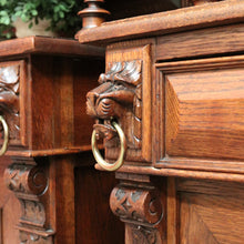 Load image into Gallery viewer, x SOLD Pair of Antique French Oak 2 Height Cabinets, Bookcases, Sideboards Etched Glass B10508