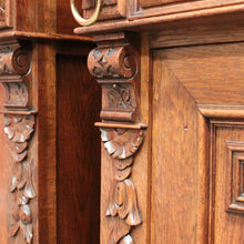 Load image into Gallery viewer, x SOLD Pair of Antique French Oak 2 Height Cabinets, Bookcases, Sideboards Etched Glass B10508