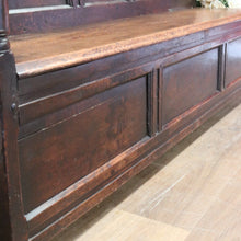 Load image into Gallery viewer, x SOLD Antique Norwegian Country Farmhouse Oak Hall Settle, Bench Chair, Hall Seat B10911