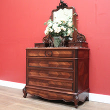 Load image into Gallery viewer, x SOLD Antique French Chest of Drawers, French Rosewood, Marble Mirror Chest of Drawers B11095