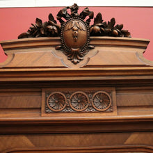 Load image into Gallery viewer, x SOLD Antique French Walnut and Bevelled Glass Door Bookcase Display China Cabinet. B10339