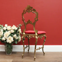 Load image into Gallery viewer, x SOLD Vintage Italian Gilt Dressing Chair, Dressing Table, Hall Bedroom Chair, Cushion B10538
