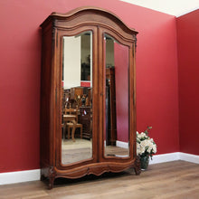 Load image into Gallery viewer, x Sold Antique French Armoire French Walnut Bevelled Mirror Linen Press Storage Cabinet B10872