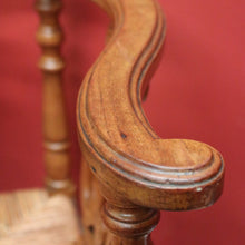 Load image into Gallery viewer, x SOLD Antique French Corner Chair Oak and Rush Seat Music Chair Bedroom Chair Armchair B10749