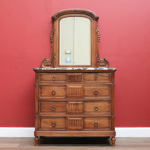 Load image into Gallery viewer, x SOLD Antique French Chest of Drawers Mirror Back Dressing Table, Antique Hall Cabinet B10822