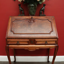 Load image into Gallery viewer, x SOLD Antique French Writing Bureau, Walnut and Burr Walnut Desk Office Desk Bureau. B10337