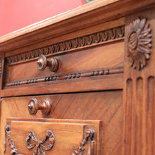 Load image into Gallery viewer, x SOLD Antique French Walnut and Marble Top Lamp Table, Bedside Cabinet, Bedside Tables B10836