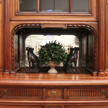 Load image into Gallery viewer, x SOLD Antique Walnut Bookcase, French China Cabinet 2 Height Sideboard Buffet Cabinet B10456