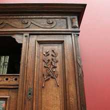 Load image into Gallery viewer, x SOLD - Antique French Sideboard, 2 Height China Cabinet Bookcases Oak Buffet, Cabinet B10542