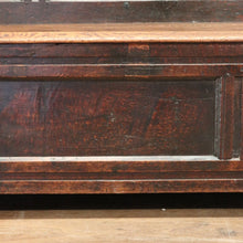 Load image into Gallery viewer, x SOLD Antique Norwegian Country Farmhouse Oak Hall Settle, Bench Chair, Hall Seat B10911