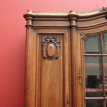 Load image into Gallery viewer, x SOLD Antique Walnut Bookcase, French China Cabinet 2 Height Sideboard Buffet Cabinet B10456