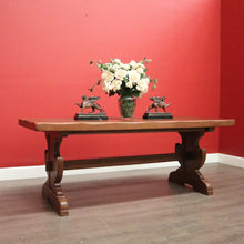 Load image into Gallery viewer, x SOLD Antique French Oak Dining Table. Oak Twin Pedestal Table Kitchen Dining Table. B10241