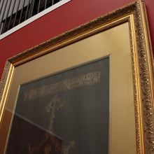 Load image into Gallery viewer, x SOLD Exquisite Gilt Framed Rubbing of Monumental Brasses, Nicholas De Aumberdene. B9586
