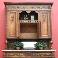 Load image into Gallery viewer, x SOLD - Antique French Sideboard, 2 Height China Cabinet Bookcases Oak Buffet, Cabinet B10542