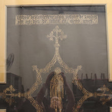 Load image into Gallery viewer, x SOLD Exquisite Gilt Framed Rubbing of Monumental Brasses, Nicholas De Aumberdene. B9586