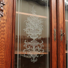 Load image into Gallery viewer, x SOLD Pair of Antique French Oak 2 Height Cabinets, Bookcases, Sideboards Etched Glass B10508