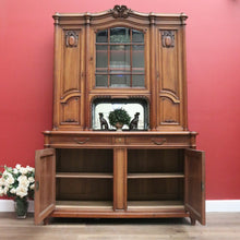 Load image into Gallery viewer, x SOLD Antique Walnut Bookcase, French China Cabinet 2 Height Sideboard Buffet Cabinet B10456