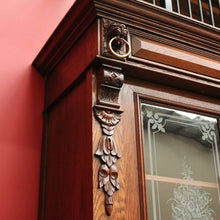 Load image into Gallery viewer, x SOLD Pair of Antique French Oak 2 Height Cabinets, Bookcases, Sideboards Etched Glass B10508