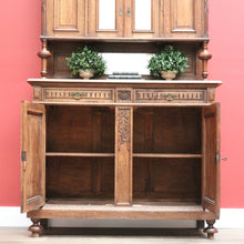 Load image into Gallery viewer, x SOLD - Antique French Sideboard, 2 Height China Cabinet Bookcases Oak Buffet, Cabinet B10542