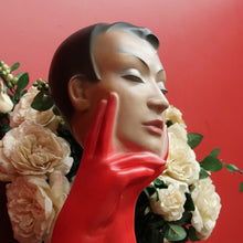 Load image into Gallery viewer, x SOLD Christian Dior Paris Glove Face Mannequin, 1930-1950 Shop Display Mannequin Red B10478